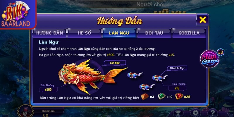 Bắn cá Rồng Rikvip – Trải nghiệm game hấp dẫn với thưởng lớn 3452 Luật chơi Bắn cá Rồng Rikvip khá đơn giản và tương tự các game bắn cá khác