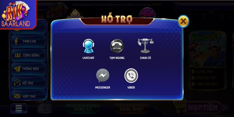 Rikvip 3450 Cổng game sẵn sàng hỗ trợ qua nhiều phương thức tiện lợi